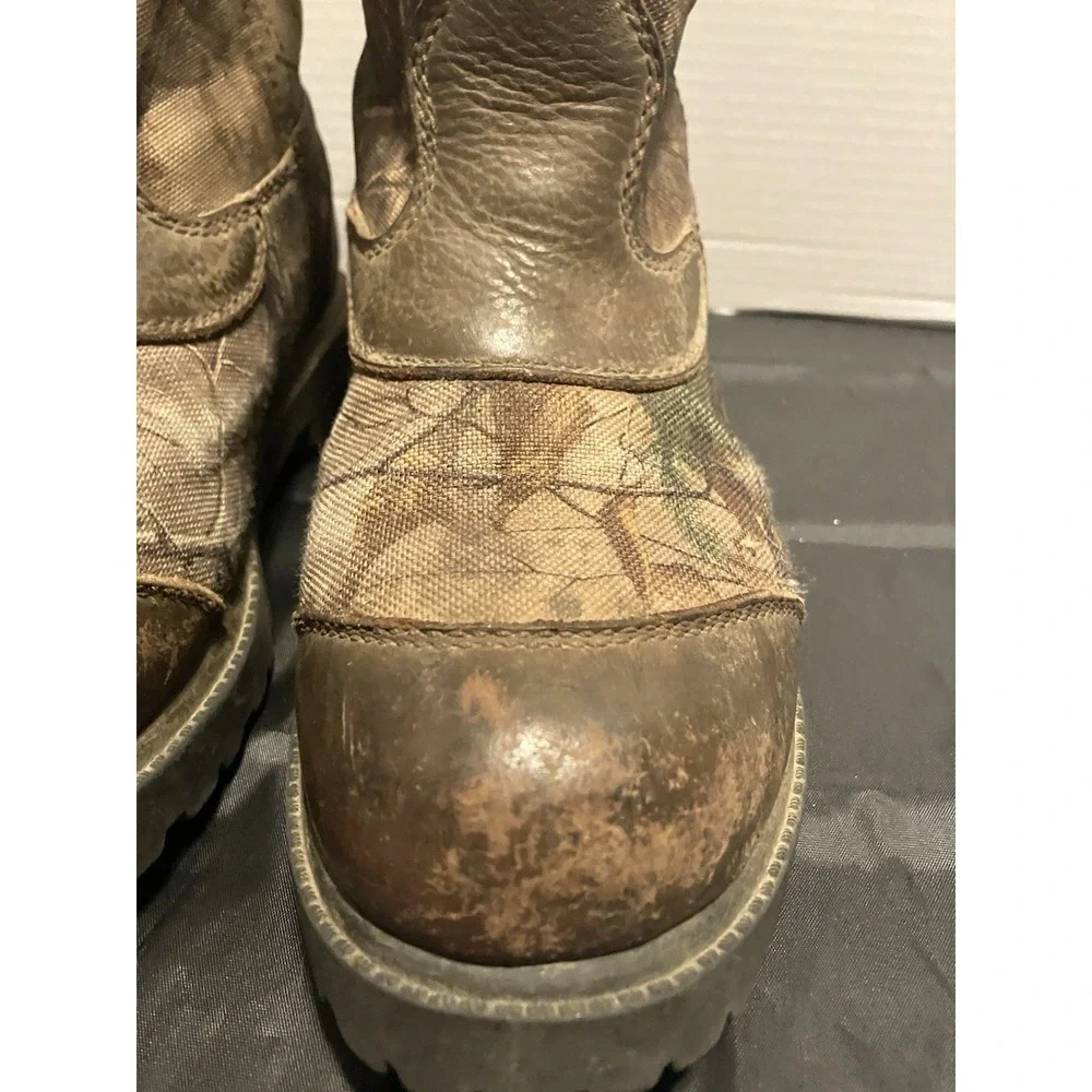 Game Winner Pull On Mens Hunting Camo Waterproof Boots US Size 8.9 Mid Calf - Picture 5 of 12